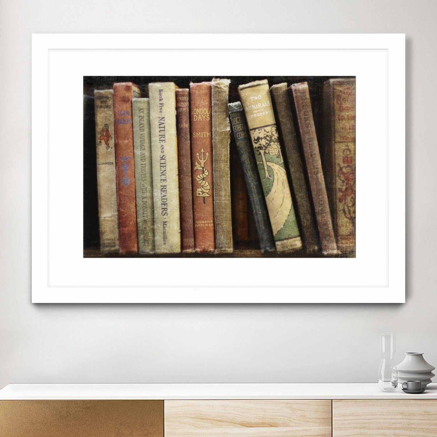 Vintage Book Collection III by Sylvia Cook on GIANT ART - white leisure