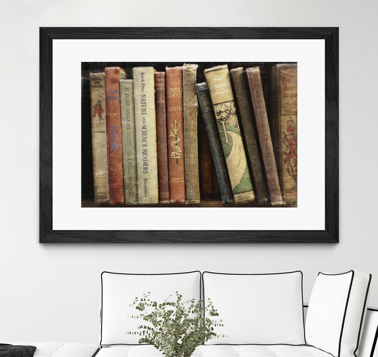 Vintage Book Collection III by Sylvia Cook on GIANT ART - white leisure