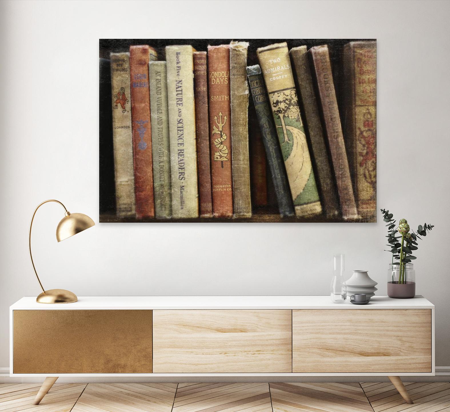 Vintage Book Collection III by Sylvia Cook on GIANT ART - white leisure