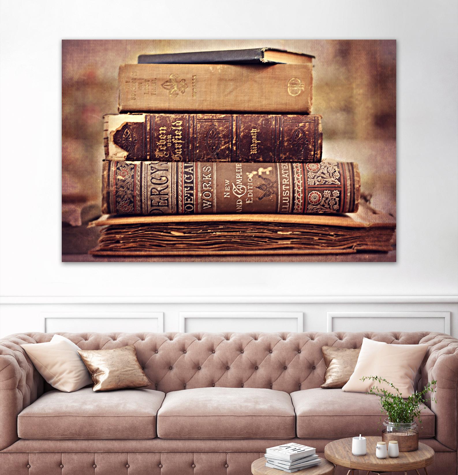 Vintage Book Collection IV by Sylvia Cook on GIANT ART - velvet leisure