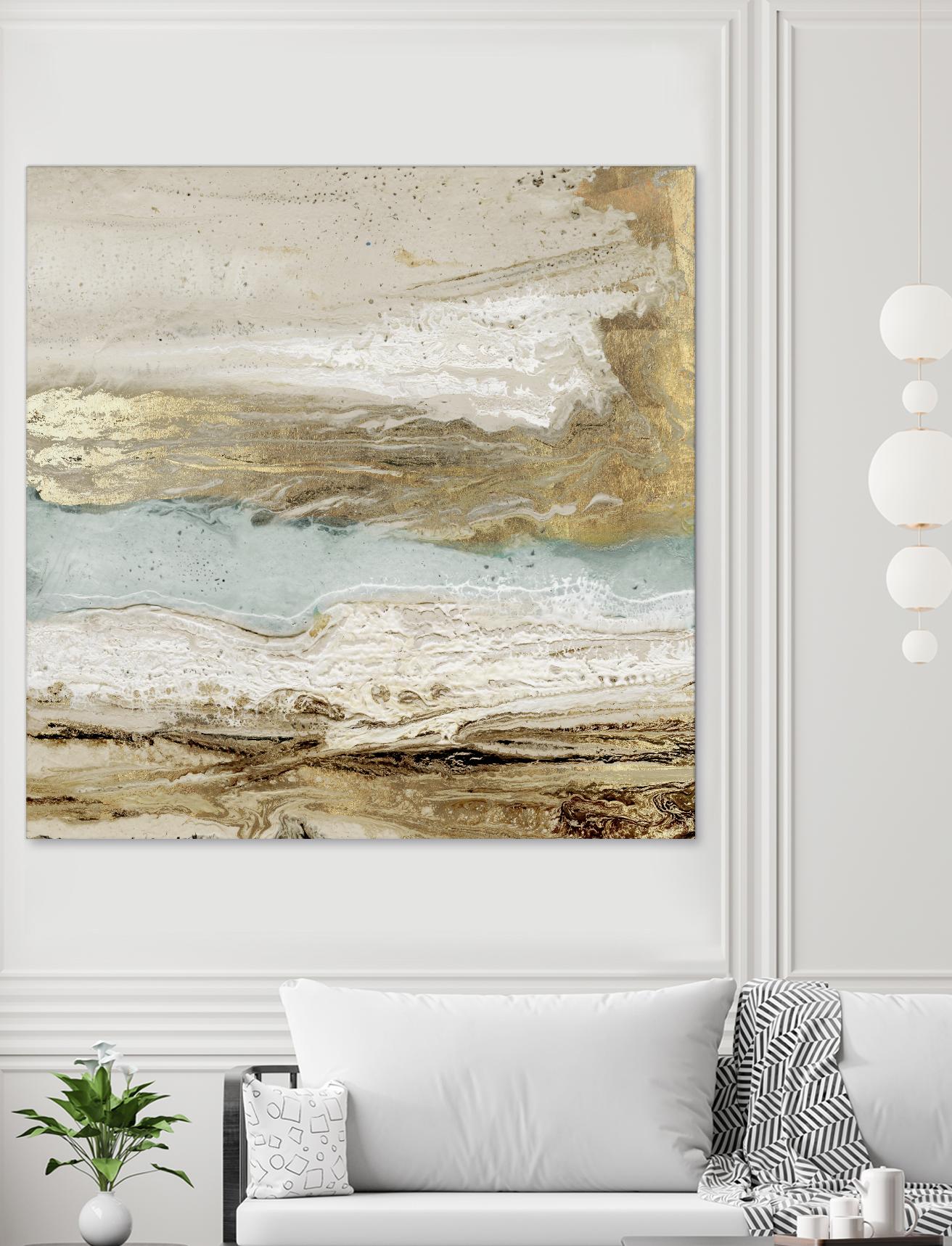 Playa Secreto II by Wendy Kroeker on GIANT ART - beige abstract
