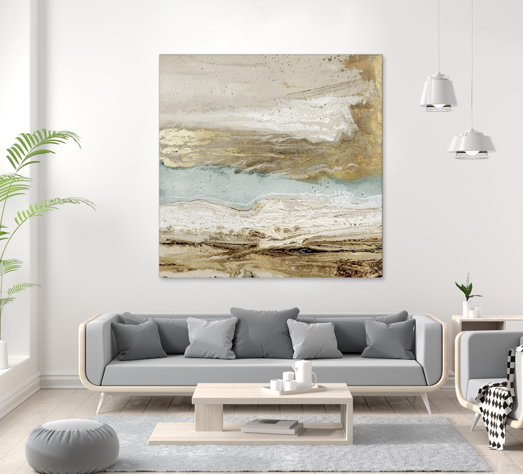 Playa Secreto II by Wendy Kroeker on GIANT ART - beige abstract