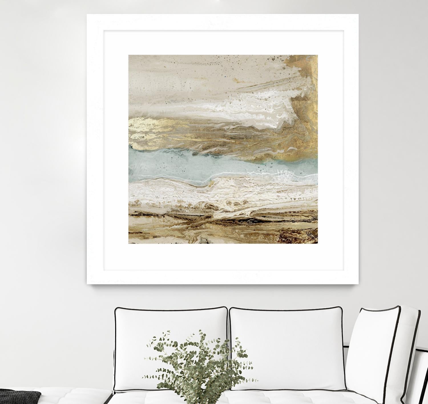 Playa Secreto II by Wendy Kroeker on GIANT ART - beige abstract