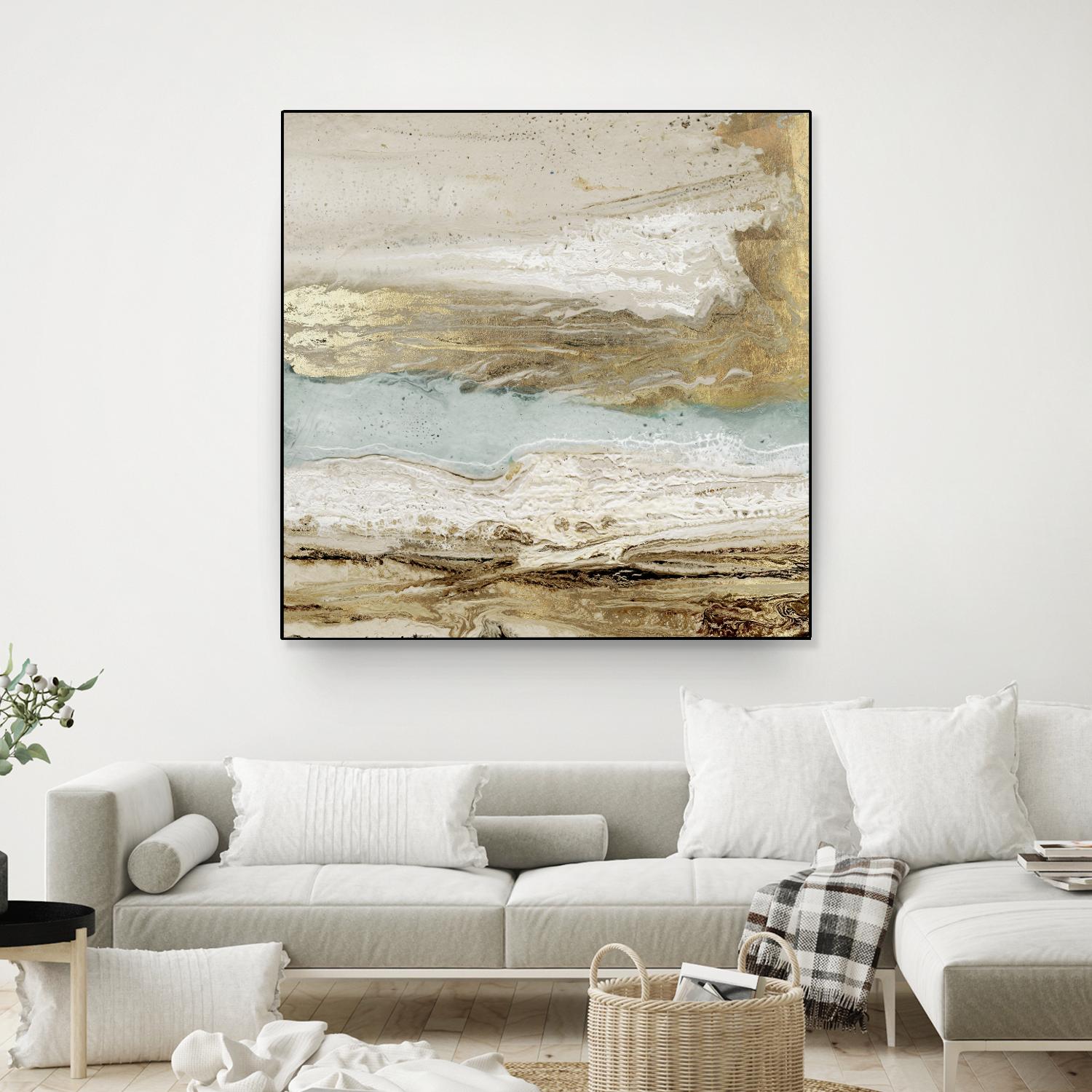 Playa Secreto II by Wendy Kroeker on GIANT ART - beige abstract