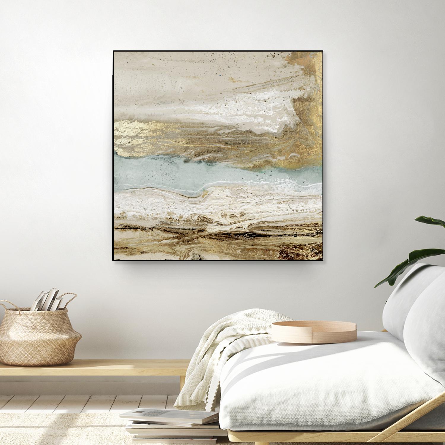 Playa Secreto II by Wendy Kroeker on GIANT ART - beige abstract