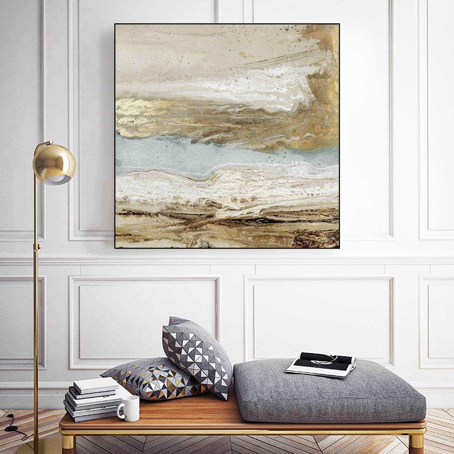 Playa Secreto II by Wendy Kroeker on GIANT ART - beige abstract