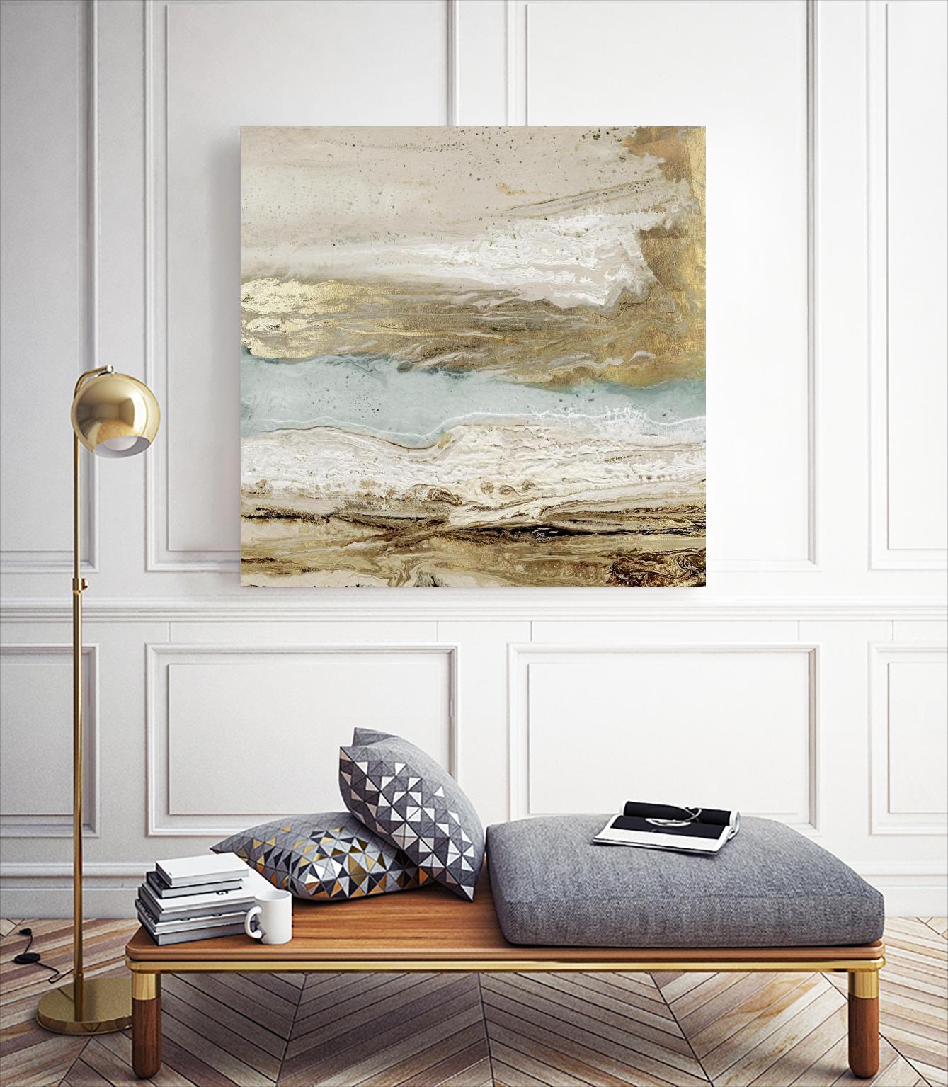 Playa Secreto II by Wendy Kroeker on GIANT ART - beige abstract