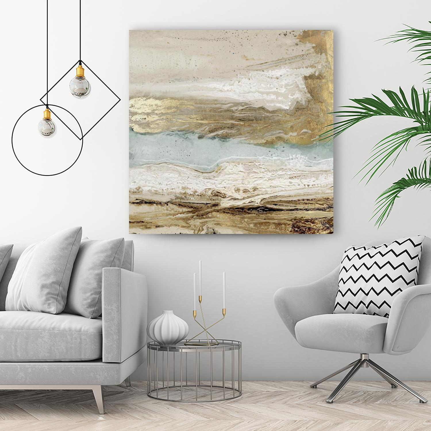 Playa Secreto II by Wendy Kroeker on GIANT ART - beige abstract