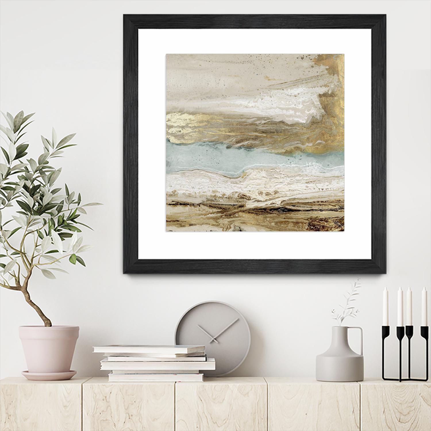 Playa Secreto II by Wendy Kroeker on GIANT ART - beige abstract