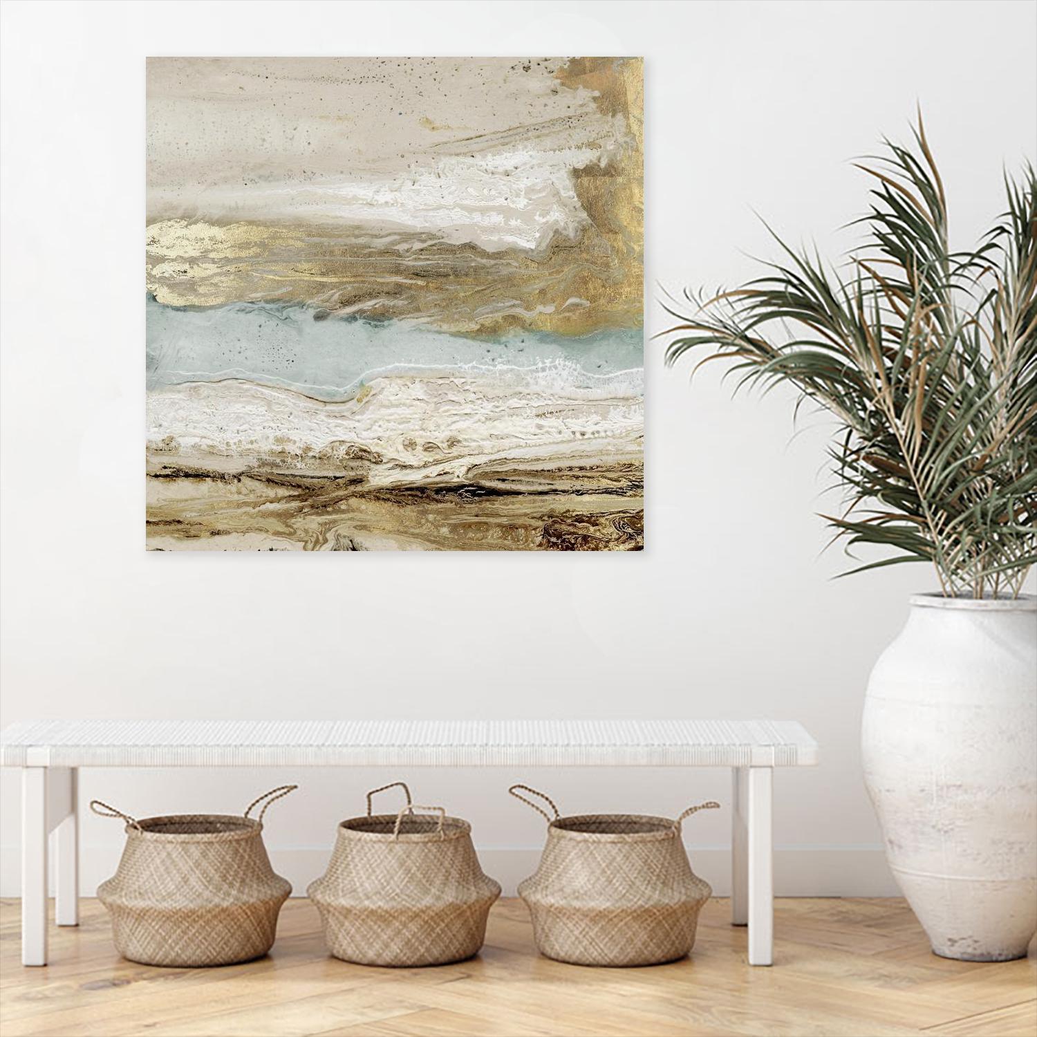 Playa Secreto II by Wendy Kroeker on GIANT ART - beige abstract