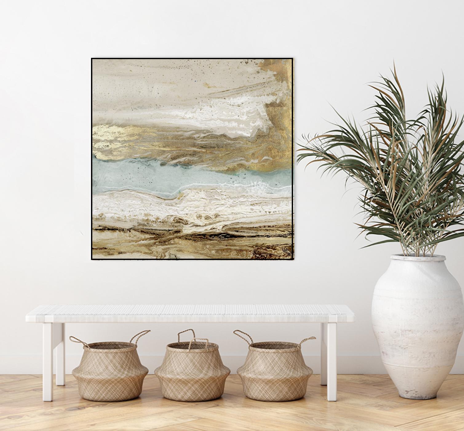 Playa Secreto II by Wendy Kroeker on GIANT ART - beige abstract