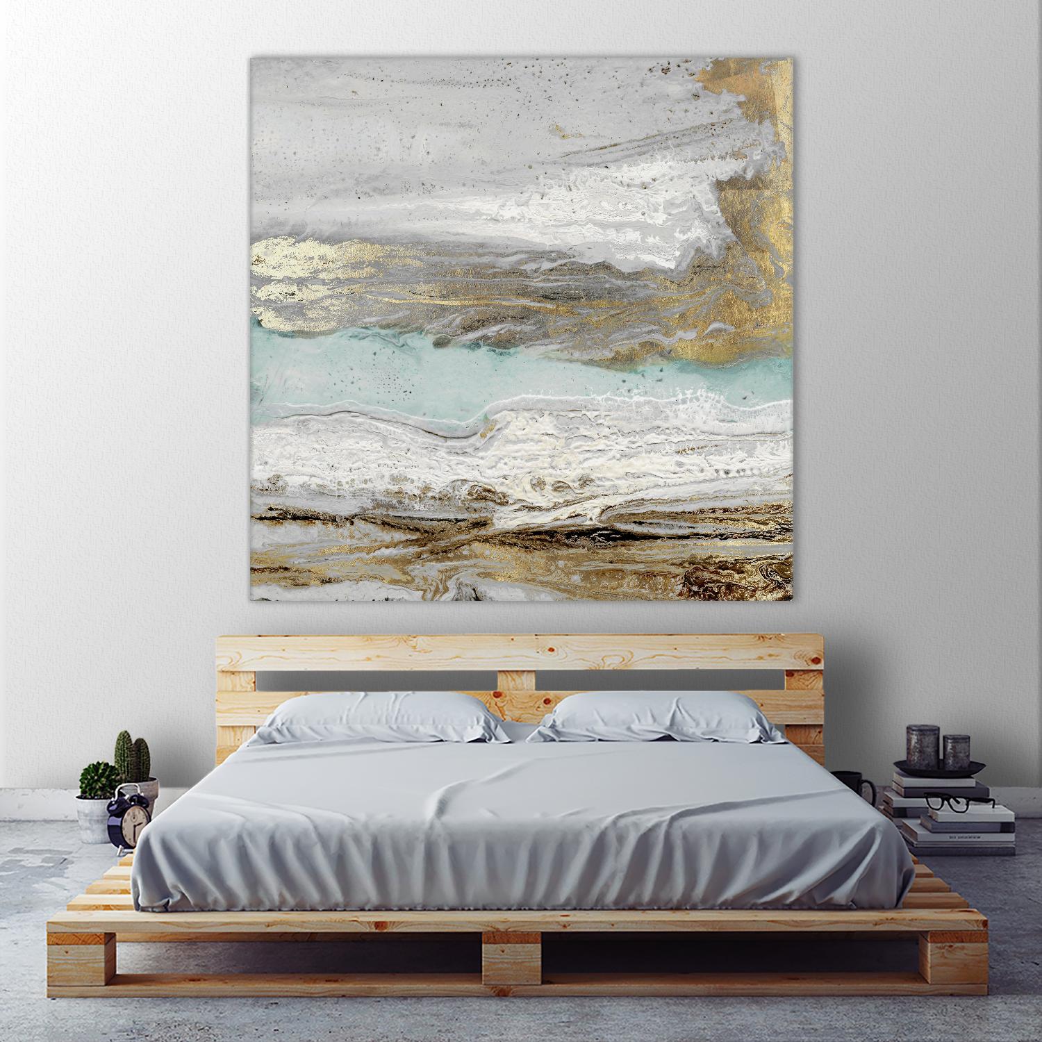 Playa Secreto II Teal Version by Wendy Kroeker on GIANT ART - blue abstract