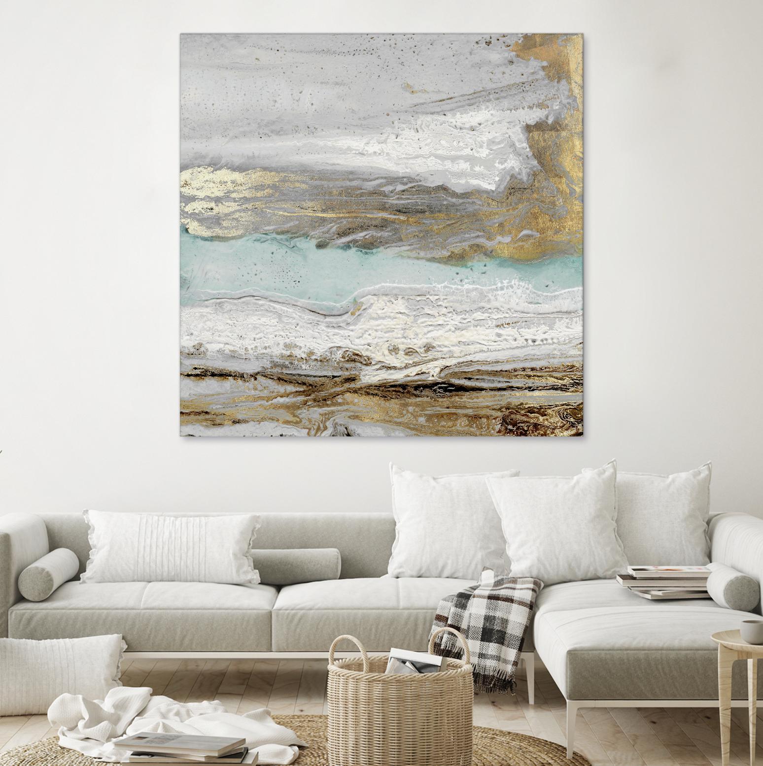 Playa Secreto II Teal Version by Wendy Kroeker on GIANT ART - blue abstract