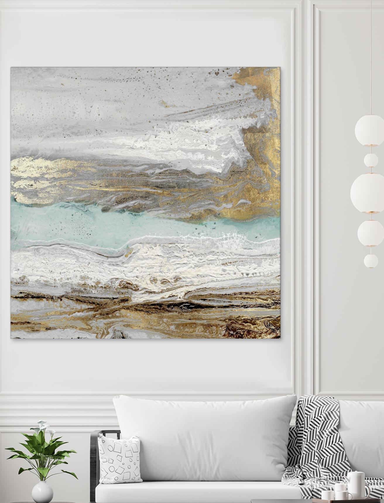 Playa Secreto II Teal Version by Wendy Kroeker on GIANT ART - blue abstract