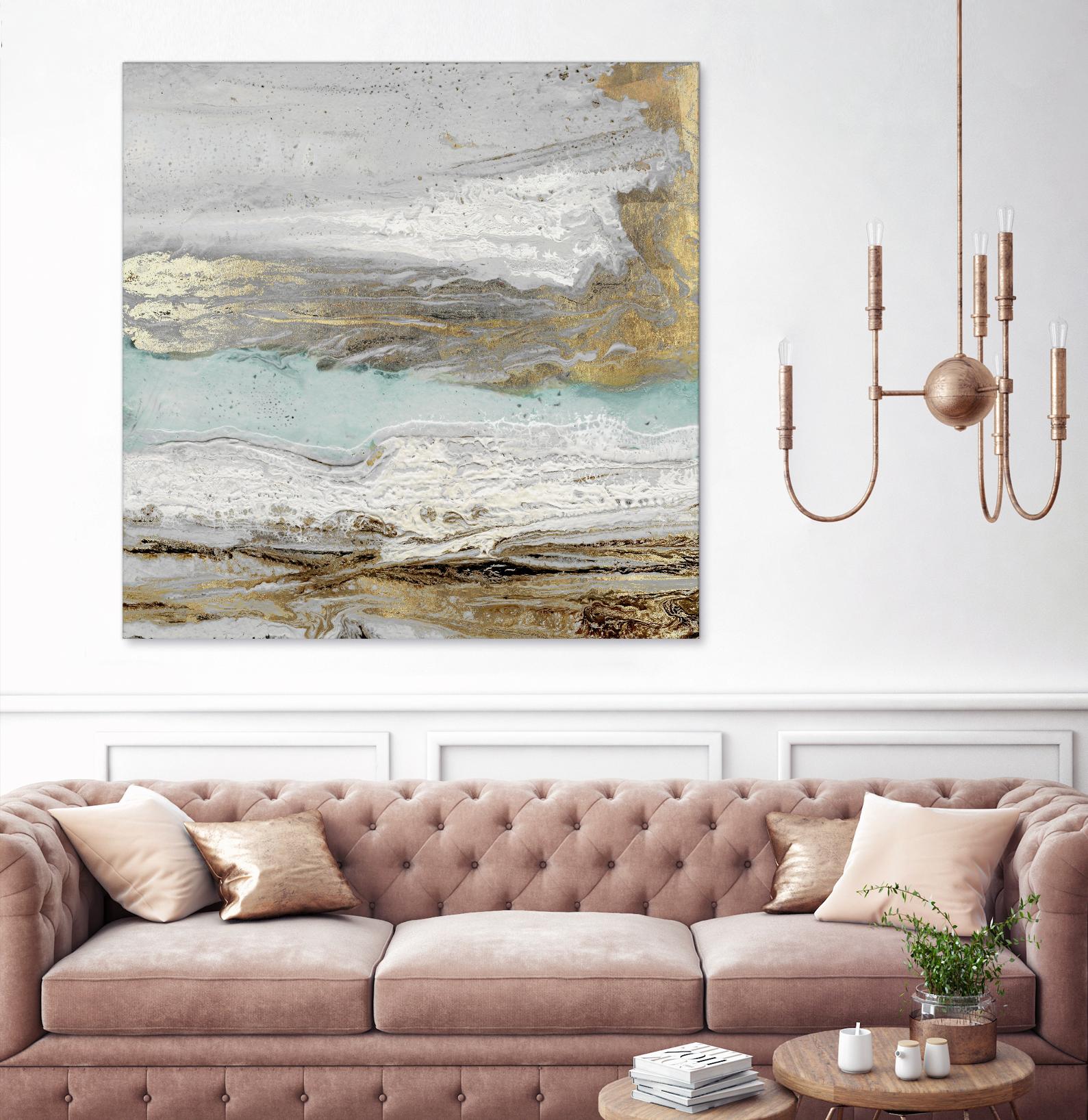 Playa Secreto II Teal Version by Wendy Kroeker on GIANT ART - blue abstract