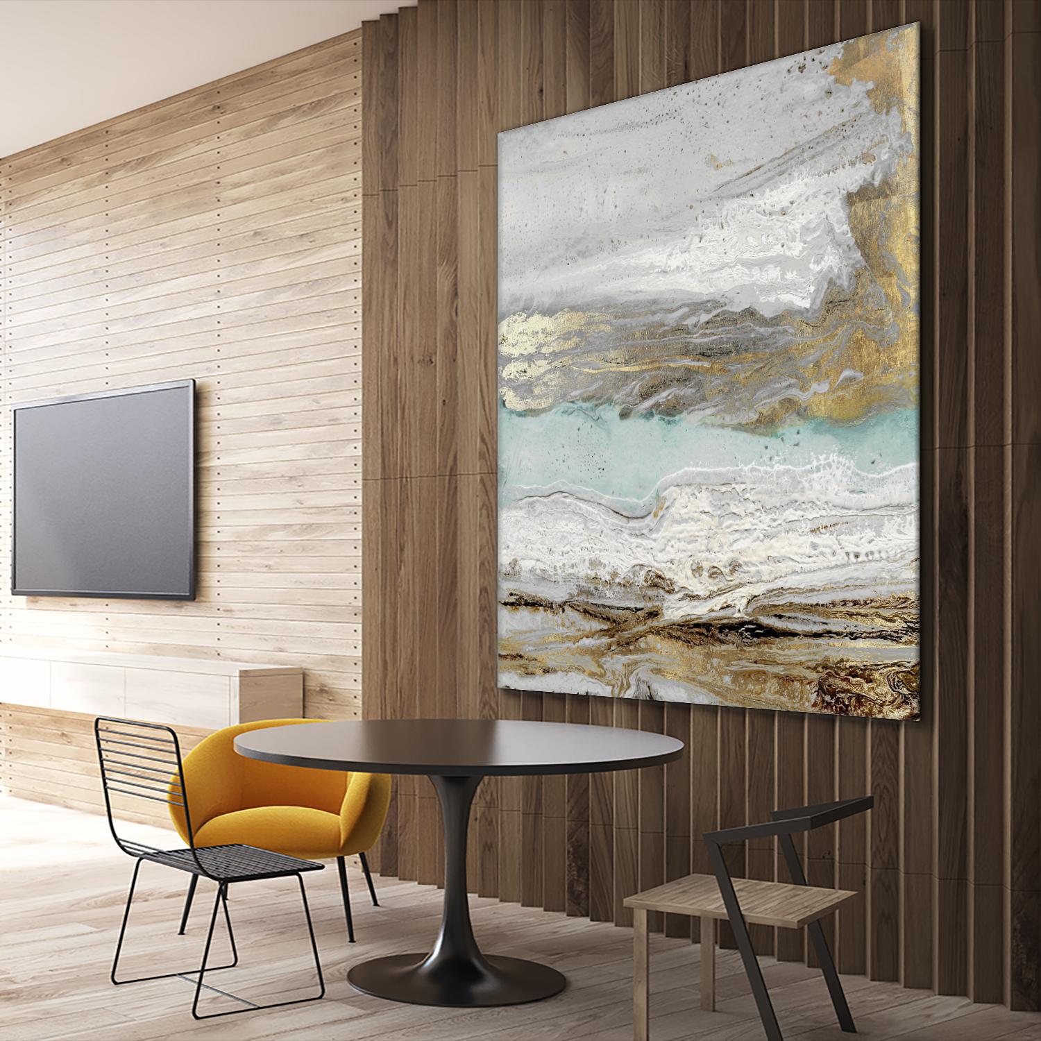 Playa Secreto II Teal Version by Wendy Kroeker on GIANT ART - blue abstract