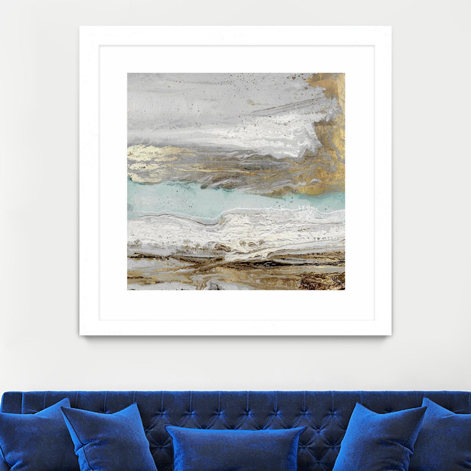 Playa Secreto II Teal Version by Wendy Kroeker on GIANT ART - blue abstract