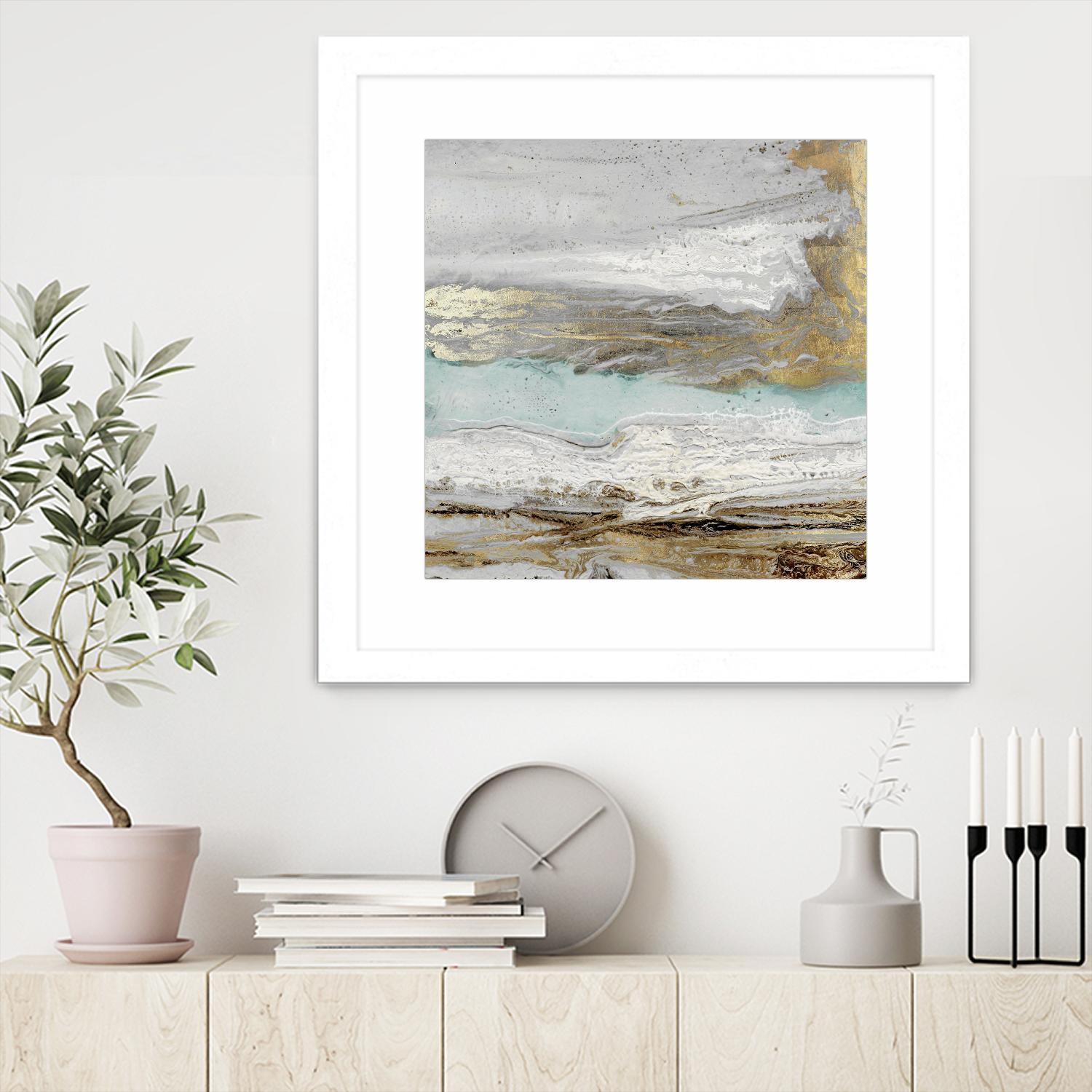 Playa Secreto II Teal Version by Wendy Kroeker on GIANT ART - blue abstract