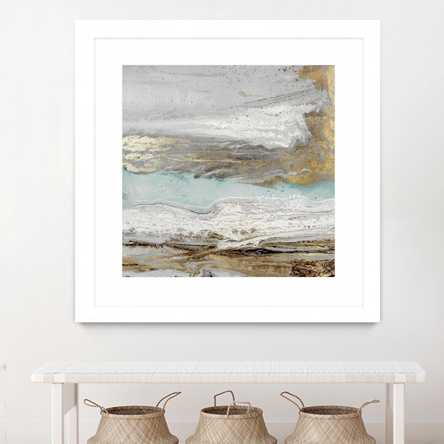 Playa Secreto II Teal Version by Wendy Kroeker on GIANT ART - blue abstract