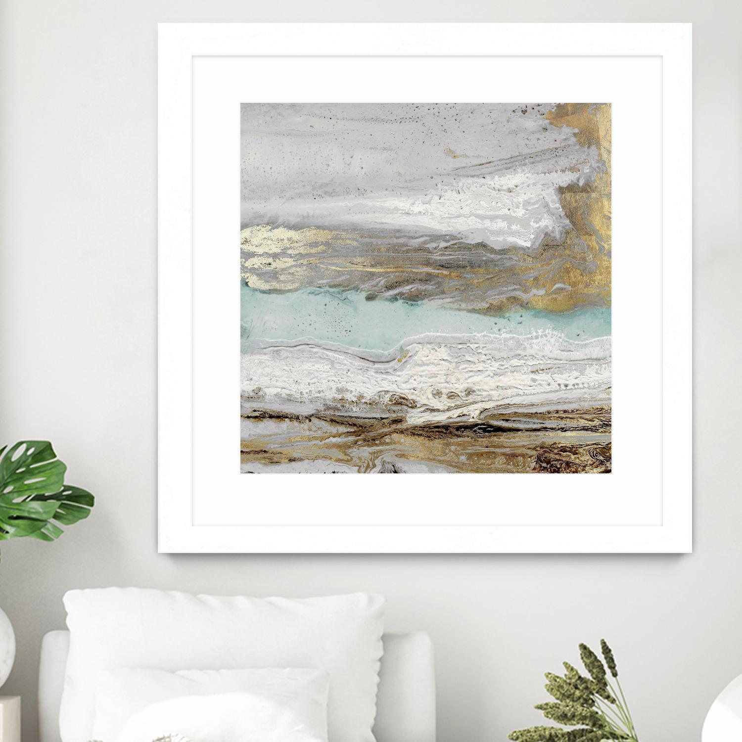 Playa Secreto II Teal Version by Wendy Kroeker on GIANT ART - blue abstract