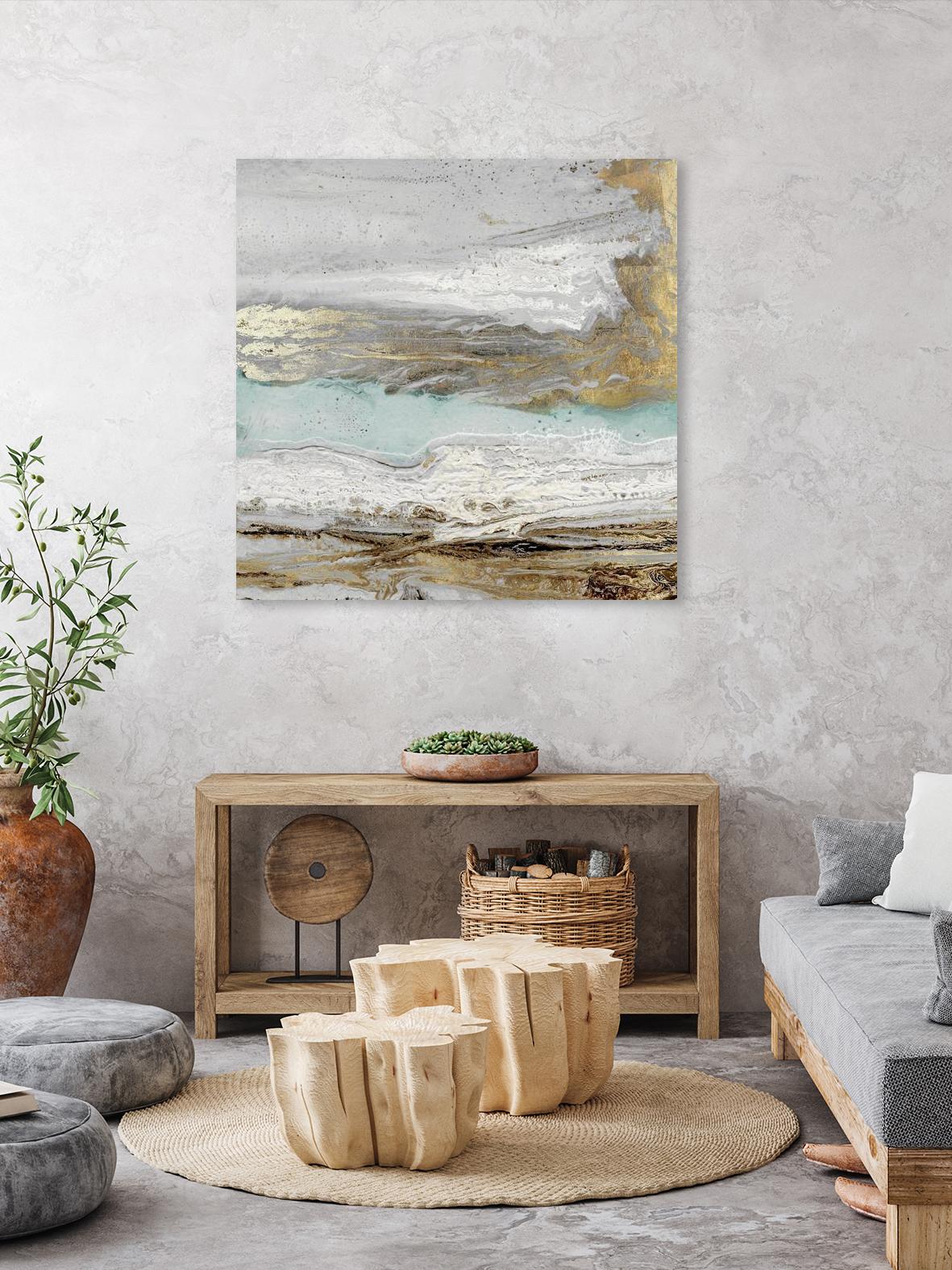 Playa Secreto II Teal Version by Wendy Kroeker on GIANT ART - blue abstract