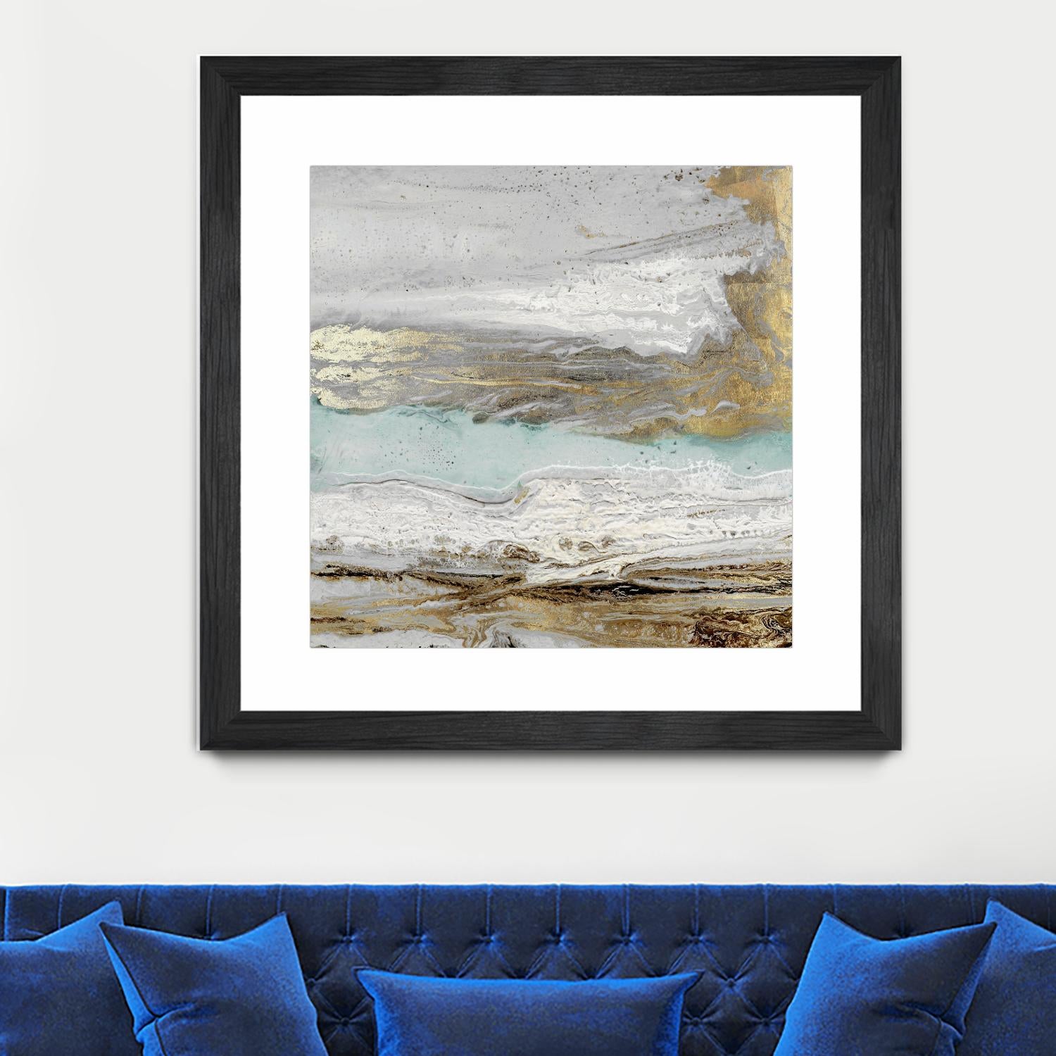 Playa Secreto II Teal Version by Wendy Kroeker on GIANT ART - blue abstract