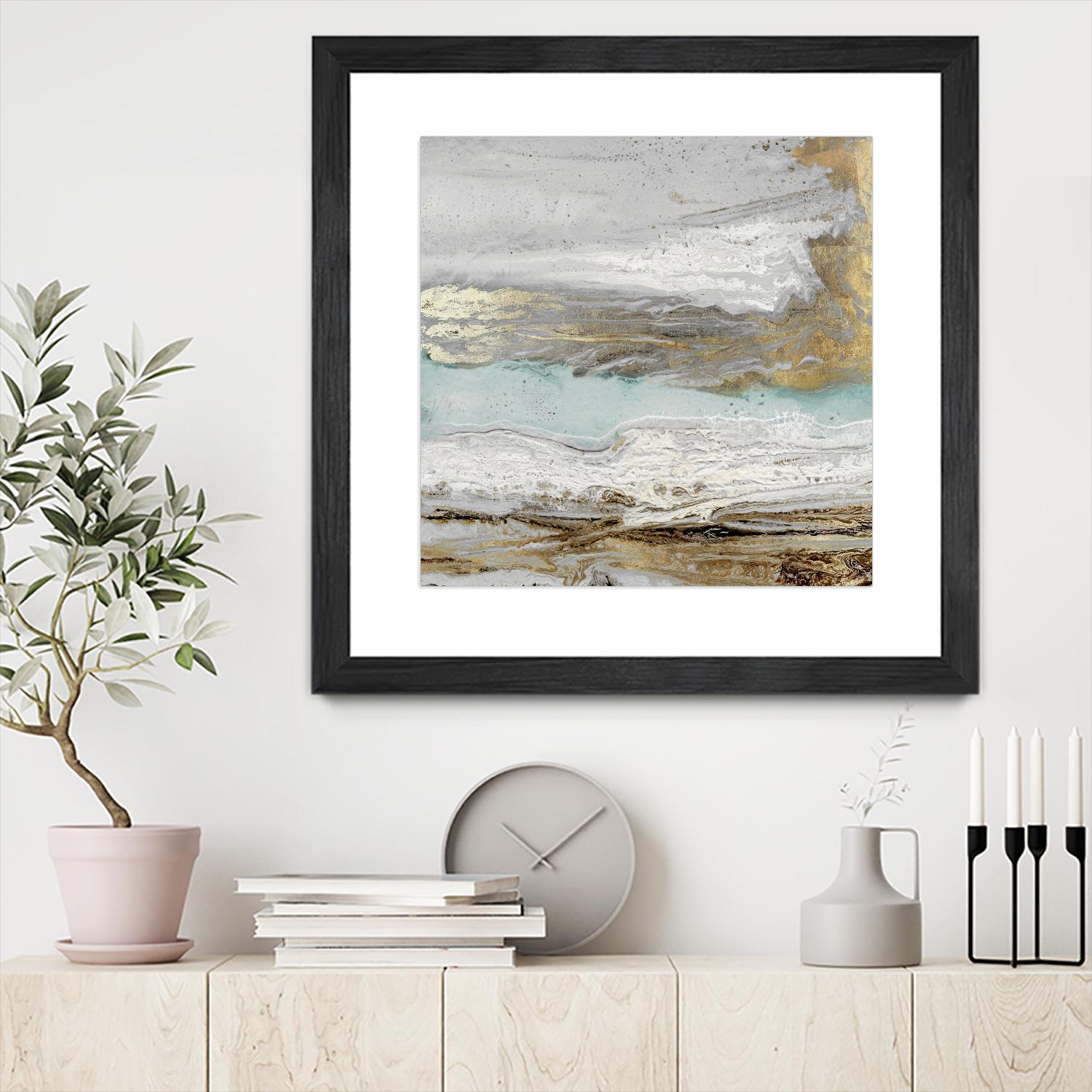 Playa Secreto II Teal Version by Wendy Kroeker on GIANT ART - blue abstract