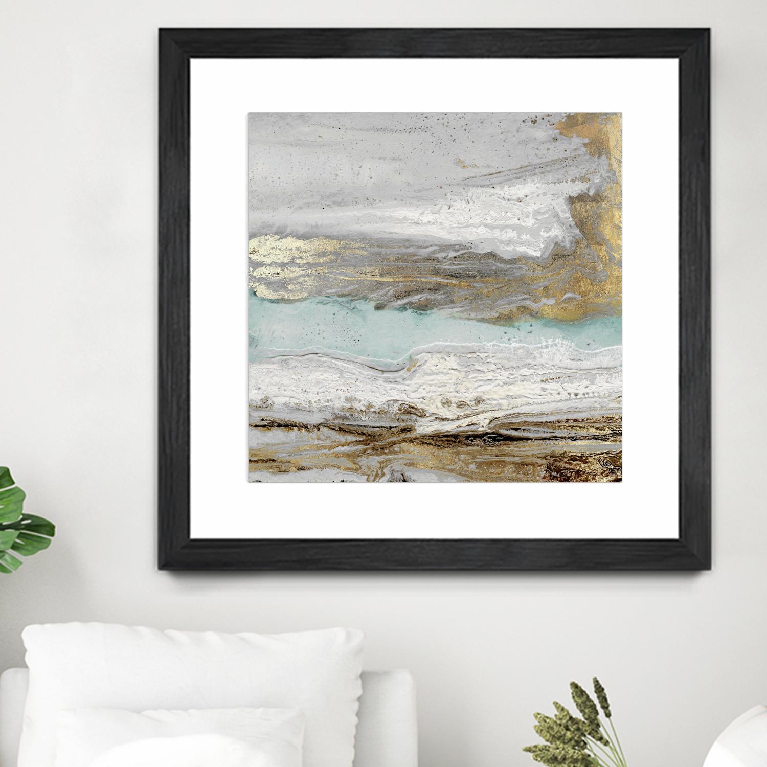 Playa Secreto II Teal Version by Wendy Kroeker on GIANT ART - blue abstract