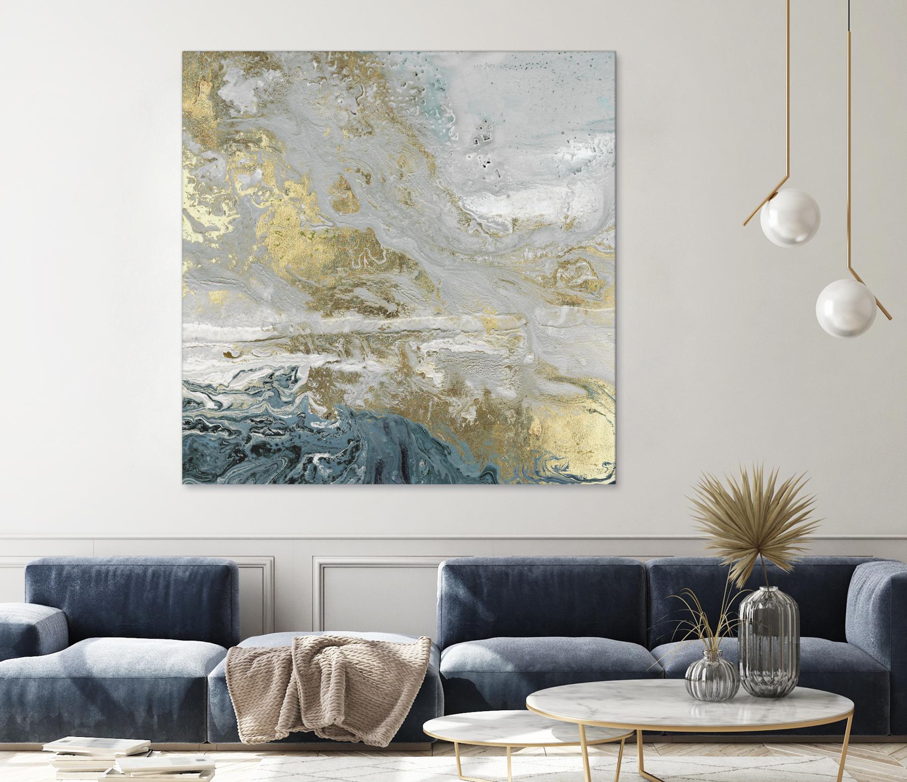 Playa Secreto III Indigo Version by Wendy Kroeker on GIANT ART - blue abstract