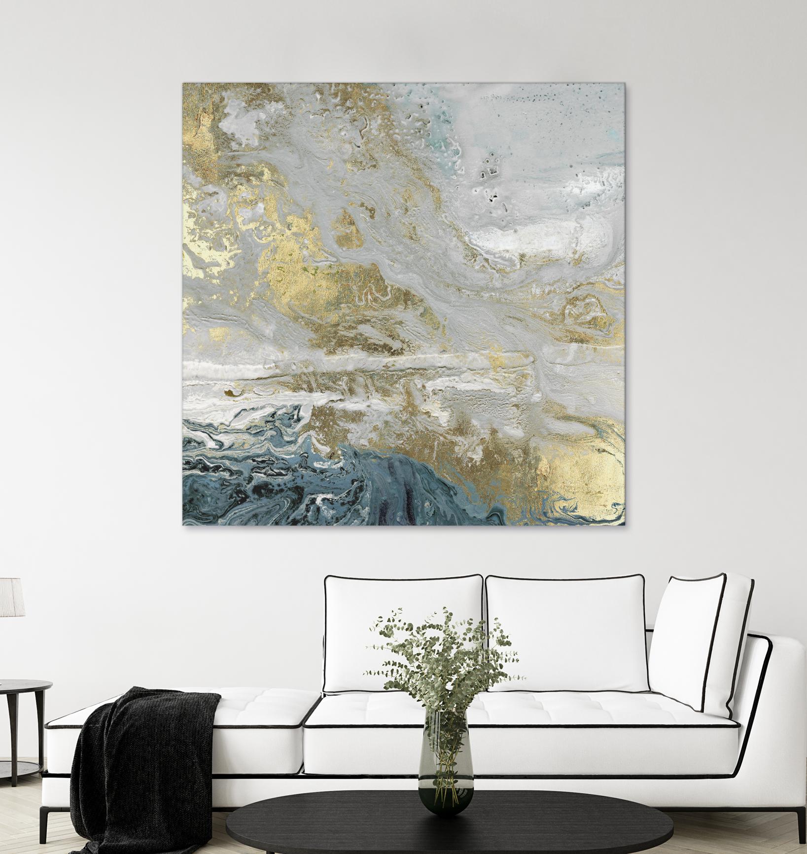 Playa Secreto III Indigo Version by Wendy Kroeker on GIANT ART - blue abstract