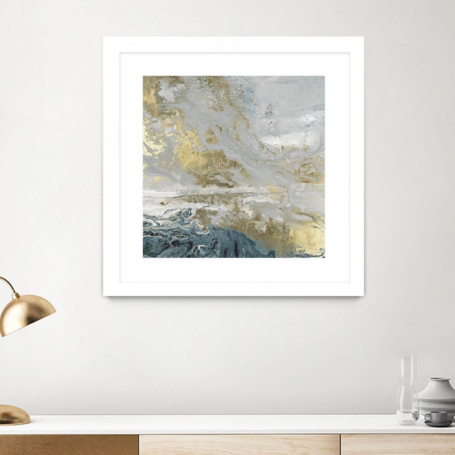 Playa Secreto III Indigo Version by Wendy Kroeker on GIANT ART - blue abstract