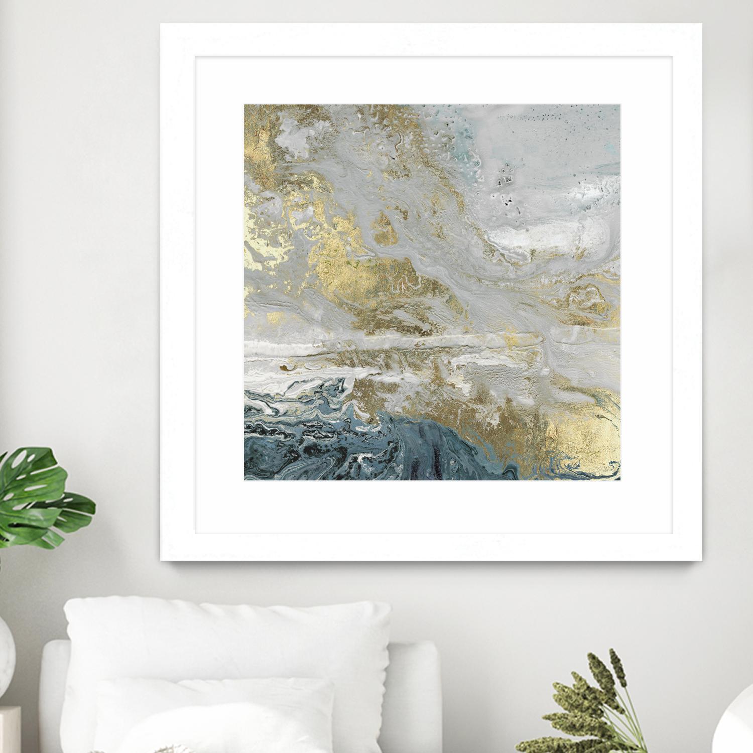 Playa Secreto III Indigo Version by Wendy Kroeker on GIANT ART - blue abstract