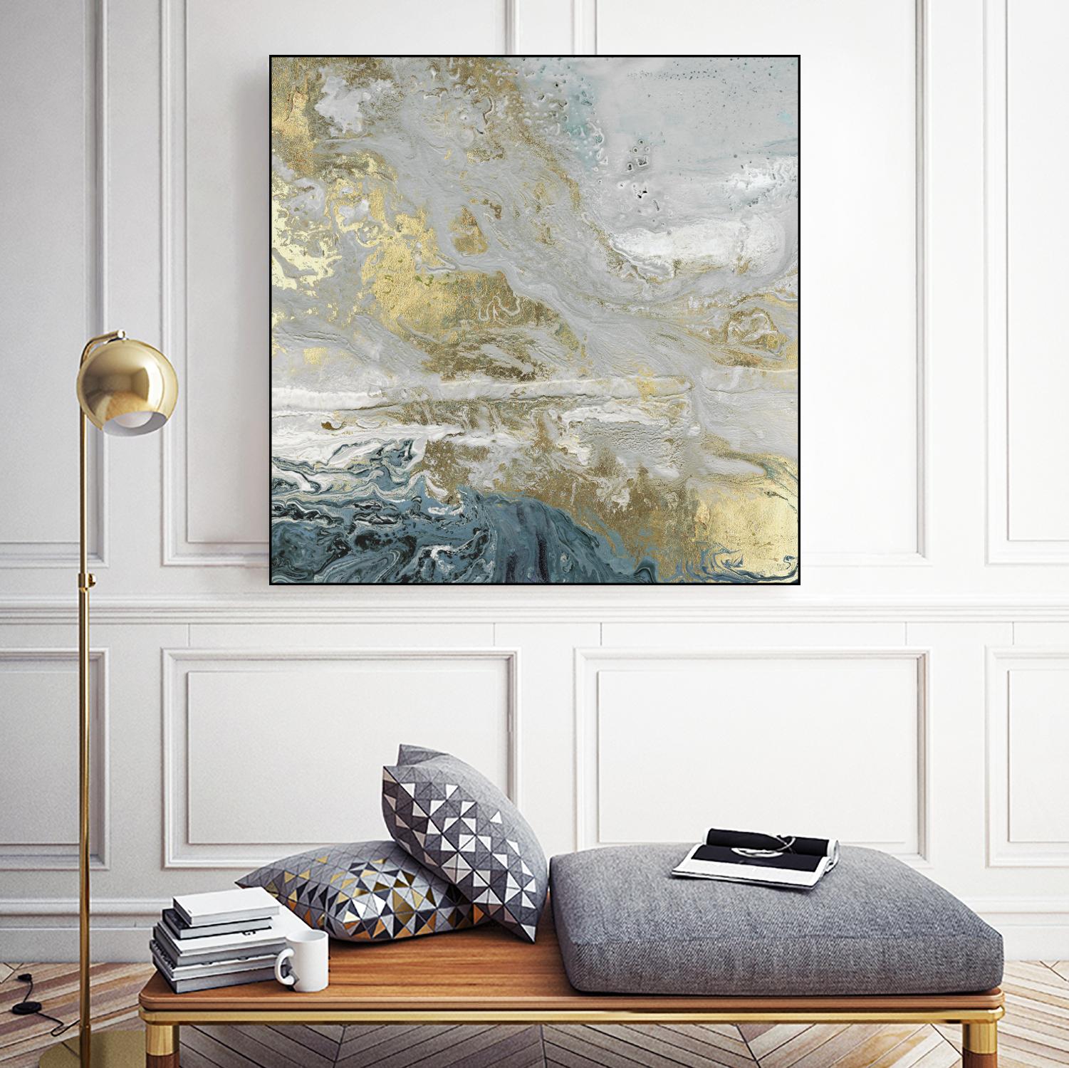 Playa Secreto III Indigo Version by Wendy Kroeker on GIANT ART - blue abstract