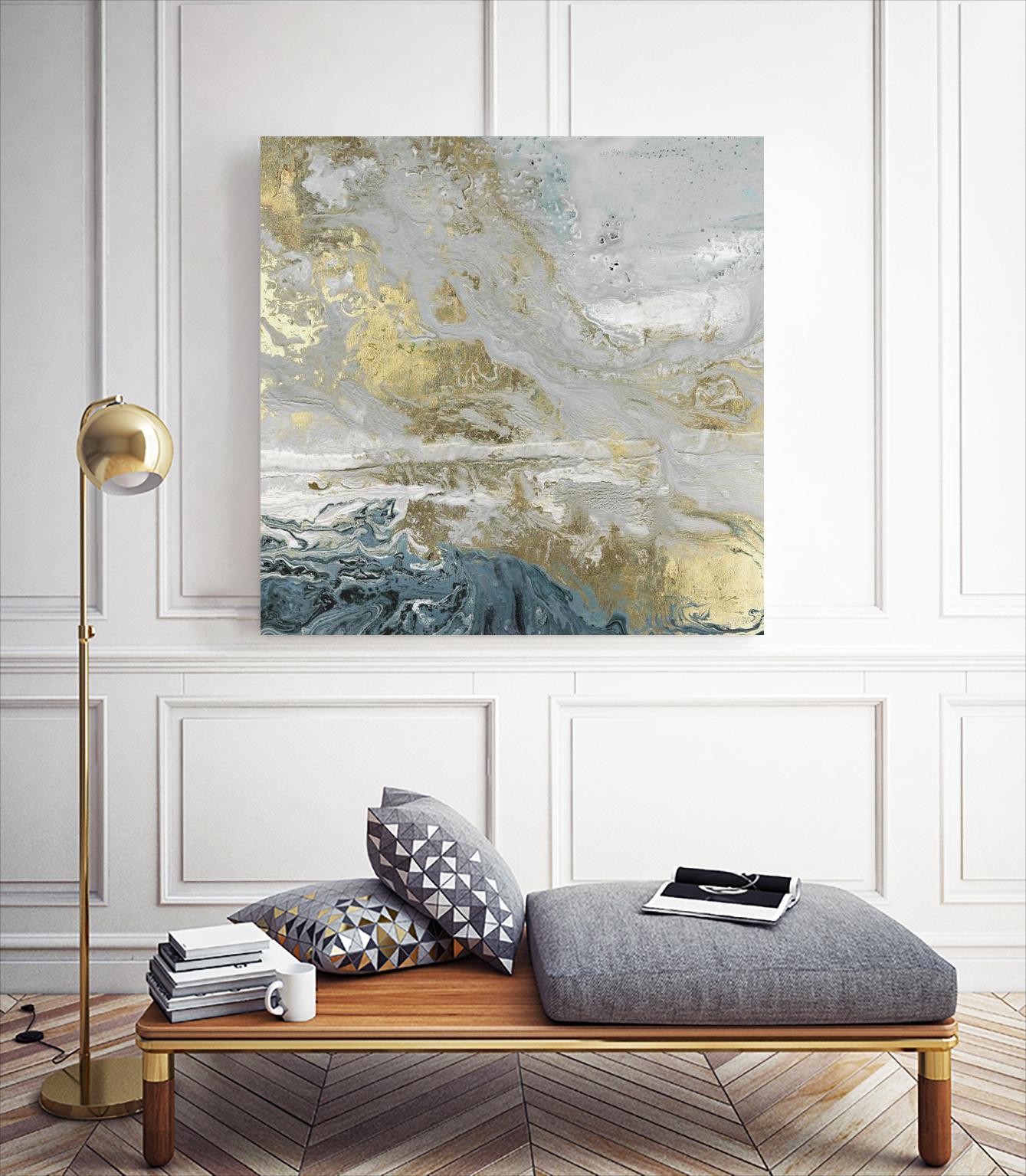 Playa Secreto III Indigo Version by Wendy Kroeker on GIANT ART - blue abstract