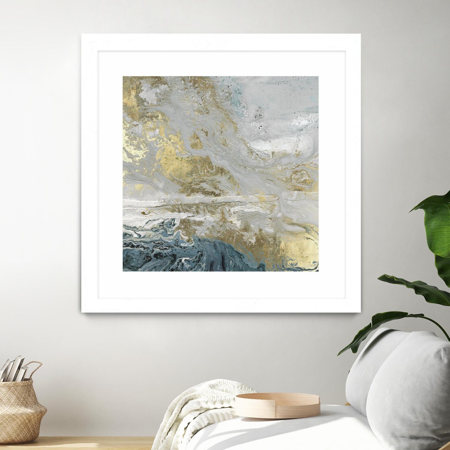 Playa Secreto III Indigo Version by Wendy Kroeker on GIANT ART - blue abstract