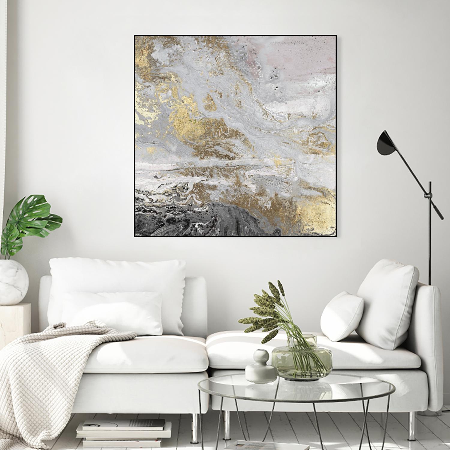 Playa Secreto III Lavender Version by Wendy Kroeker on GIANT ART - white abstract