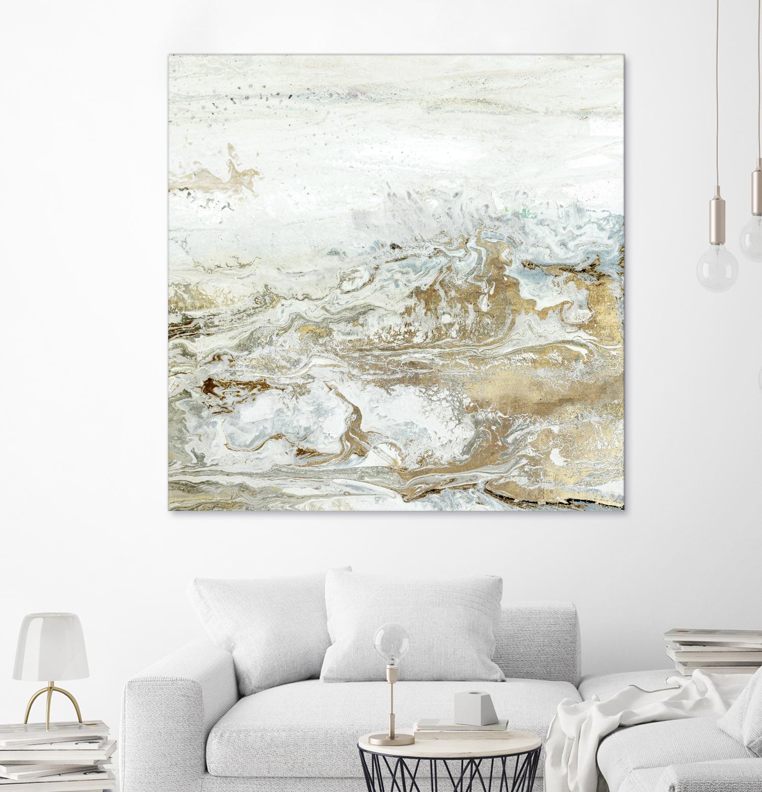 Geode II Teal Version by Wendy Kroeker on GIANT ART - gold abstract