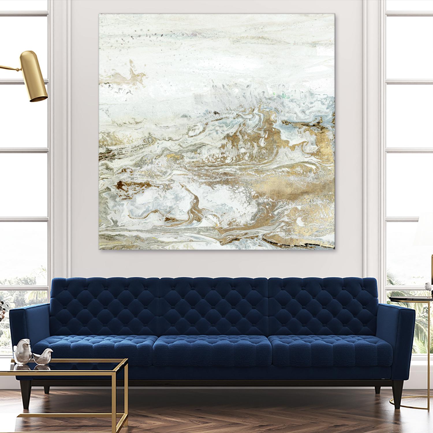 Geode II Teal Version by Wendy Kroeker on GIANT ART - gold abstract