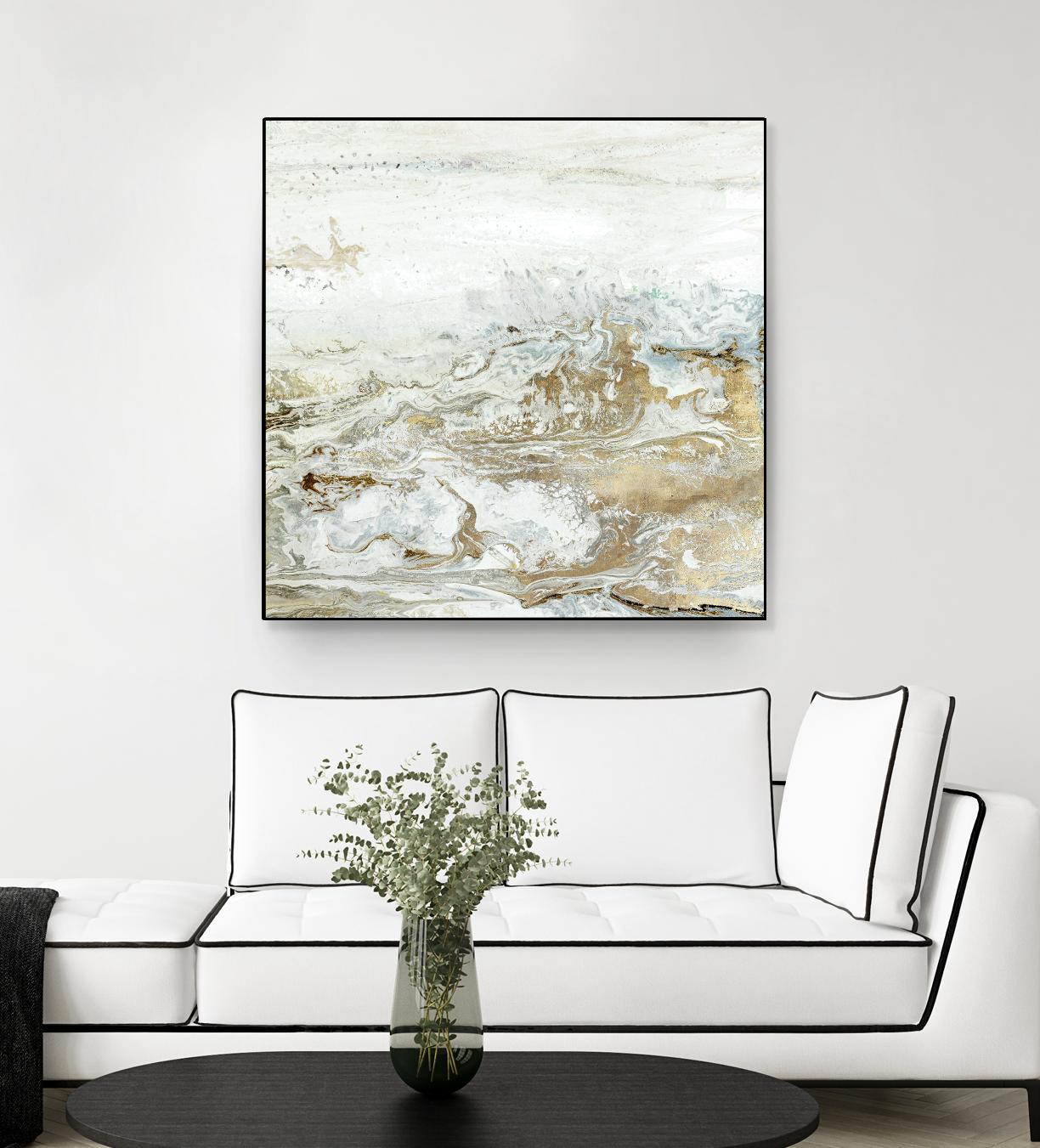 Geode II Teal Version by Wendy Kroeker on GIANT ART - gold abstract