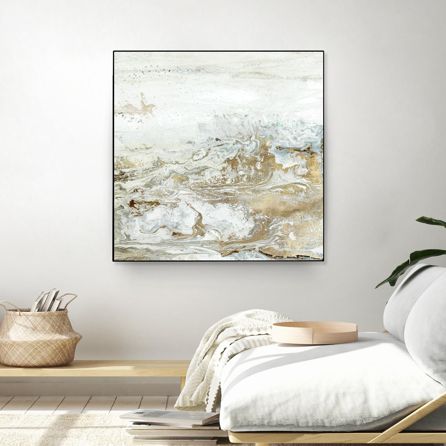 Geode II Teal Version by Wendy Kroeker on GIANT ART - gold abstract