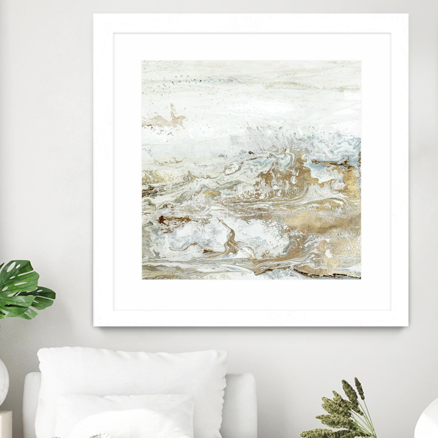 Geode II Teal Version by Wendy Kroeker on GIANT ART - gold abstract