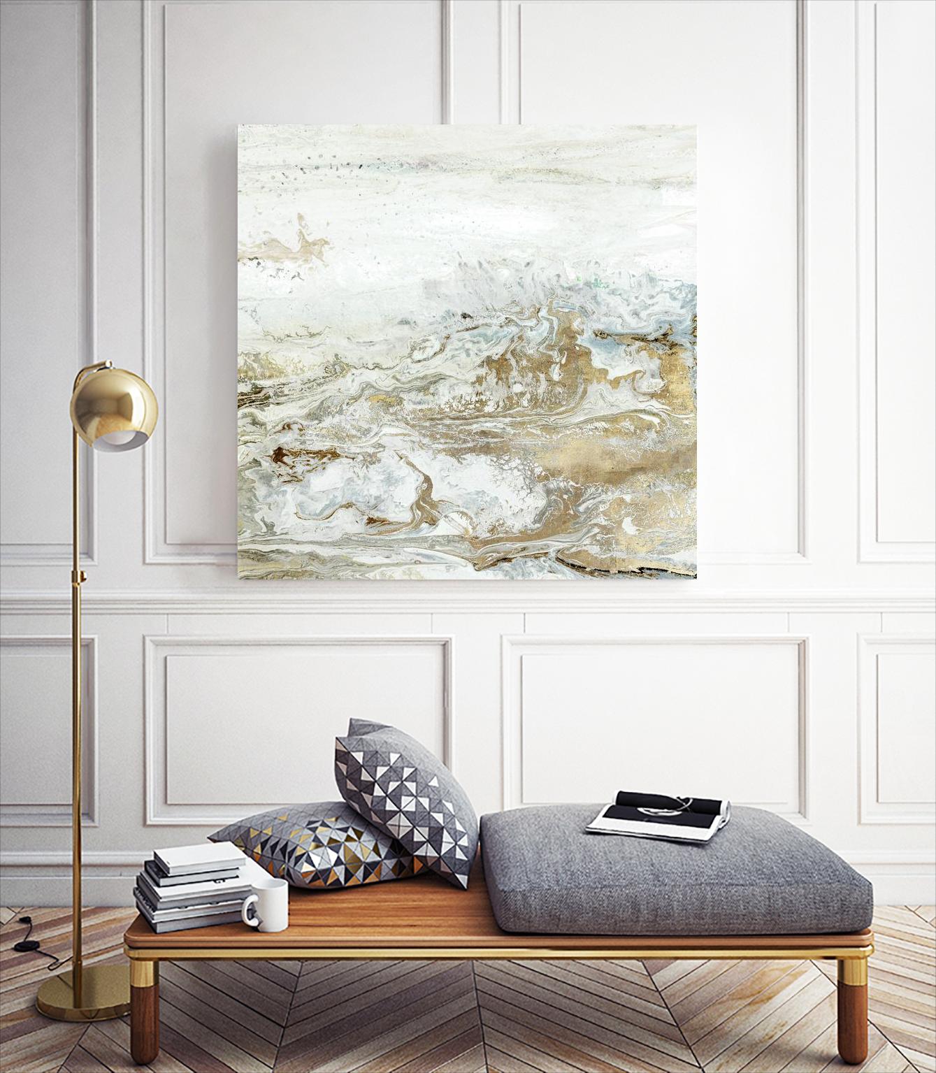 Geode II Teal Version by Wendy Kroeker on GIANT ART - gold abstract