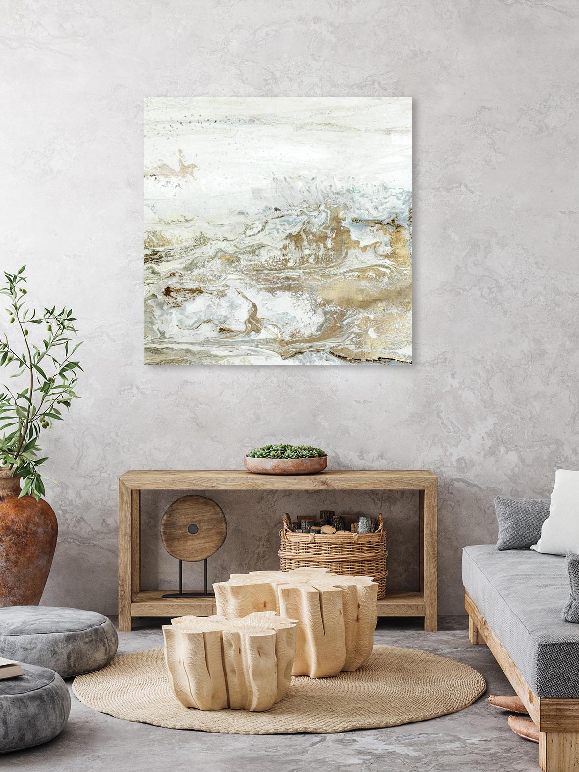 Geode II Teal Version by Wendy Kroeker on GIANT ART - gold abstract