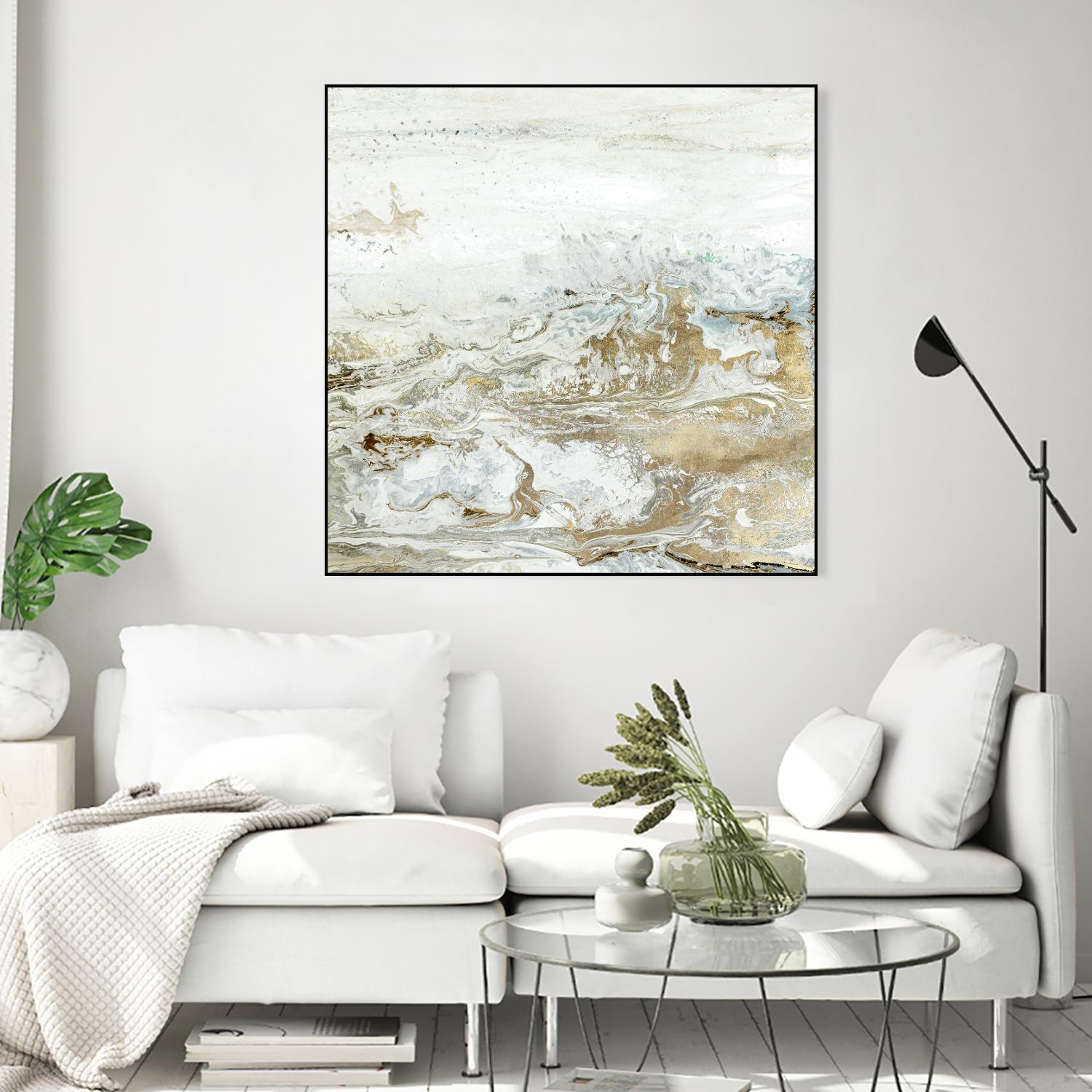 Geode II Teal Version by Wendy Kroeker on GIANT ART - gold abstract