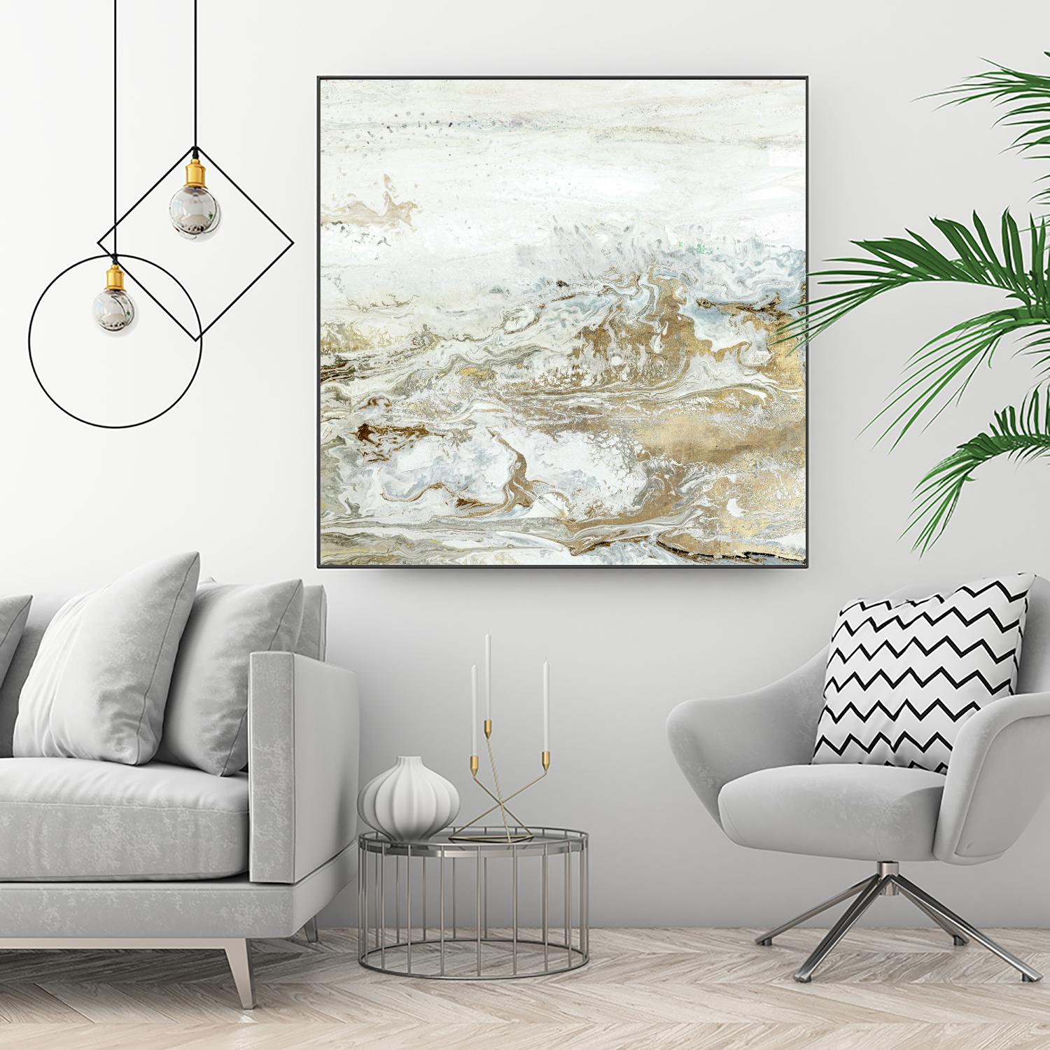 Geode II Teal Version by Wendy Kroeker on GIANT ART - gold abstract