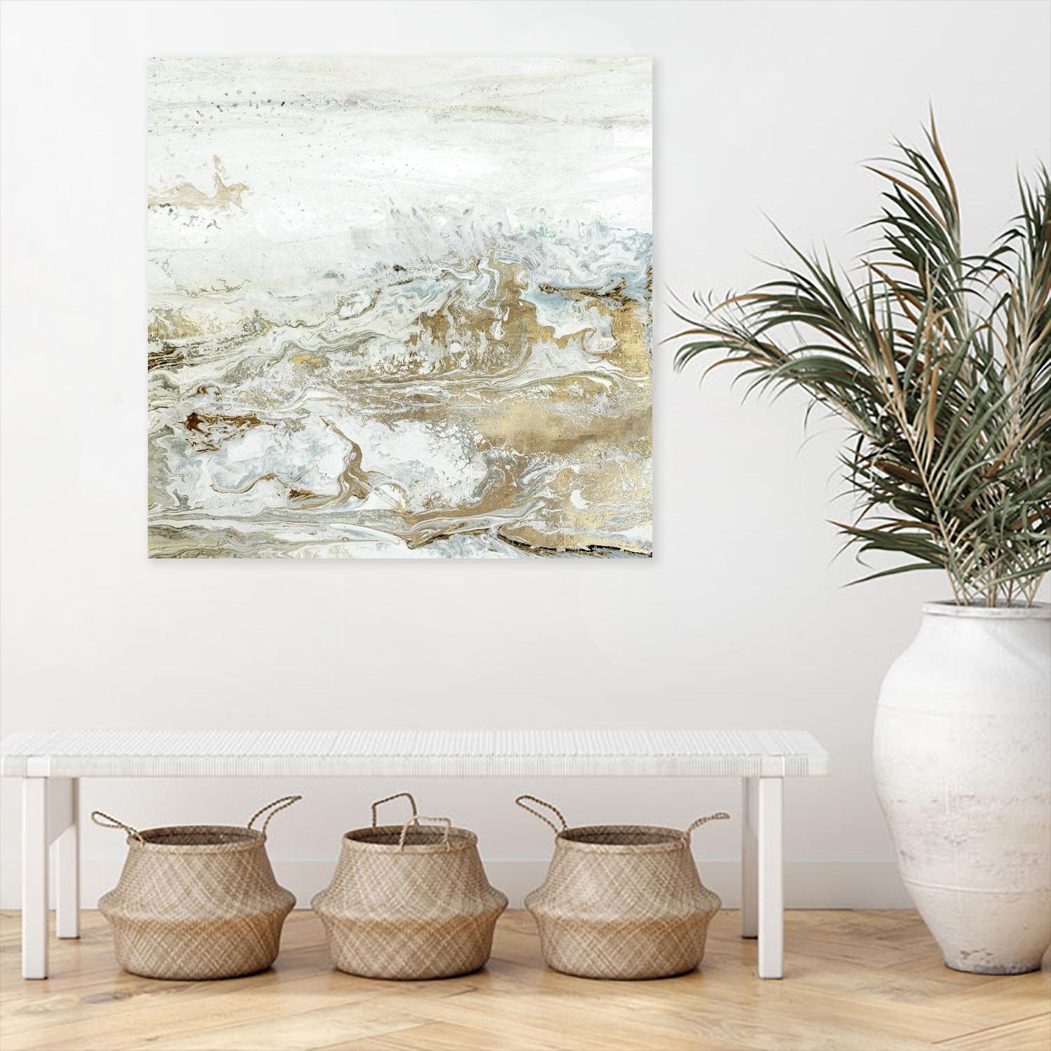 Geode II Teal Version by Wendy Kroeker on GIANT ART - gold abstract