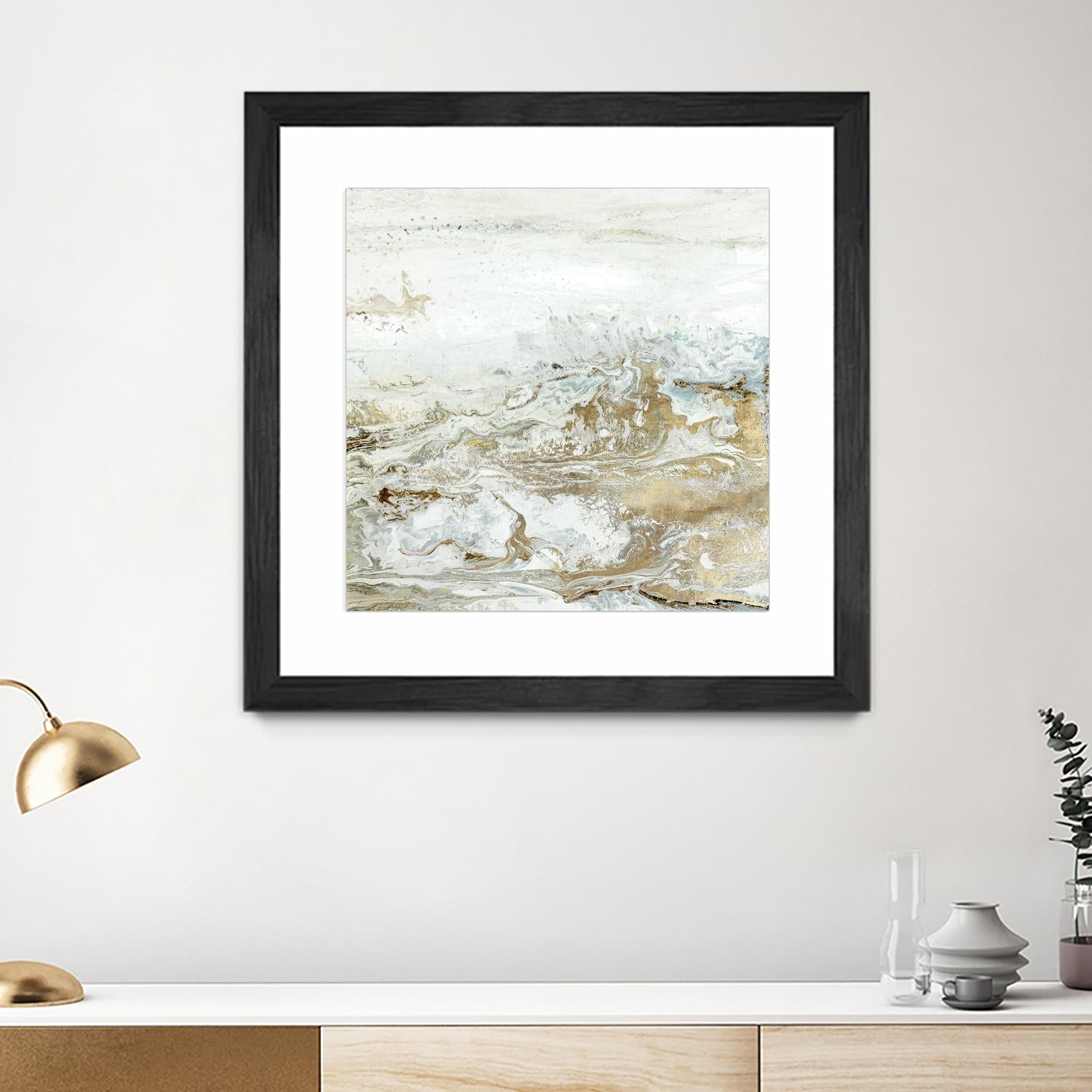 Geode II Teal Version by Wendy Kroeker on GIANT ART - gold abstract