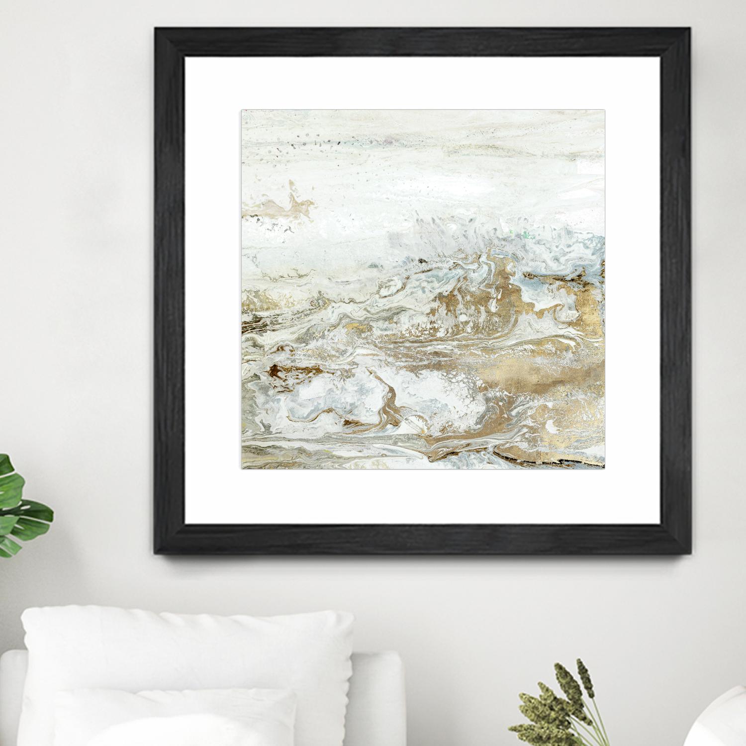 Geode II Teal Version by Wendy Kroeker on GIANT ART - gold abstract