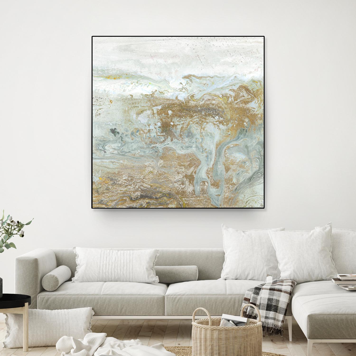 Geode III Teal Version by Wendy Kroeker on GIANT ART - blue abstract