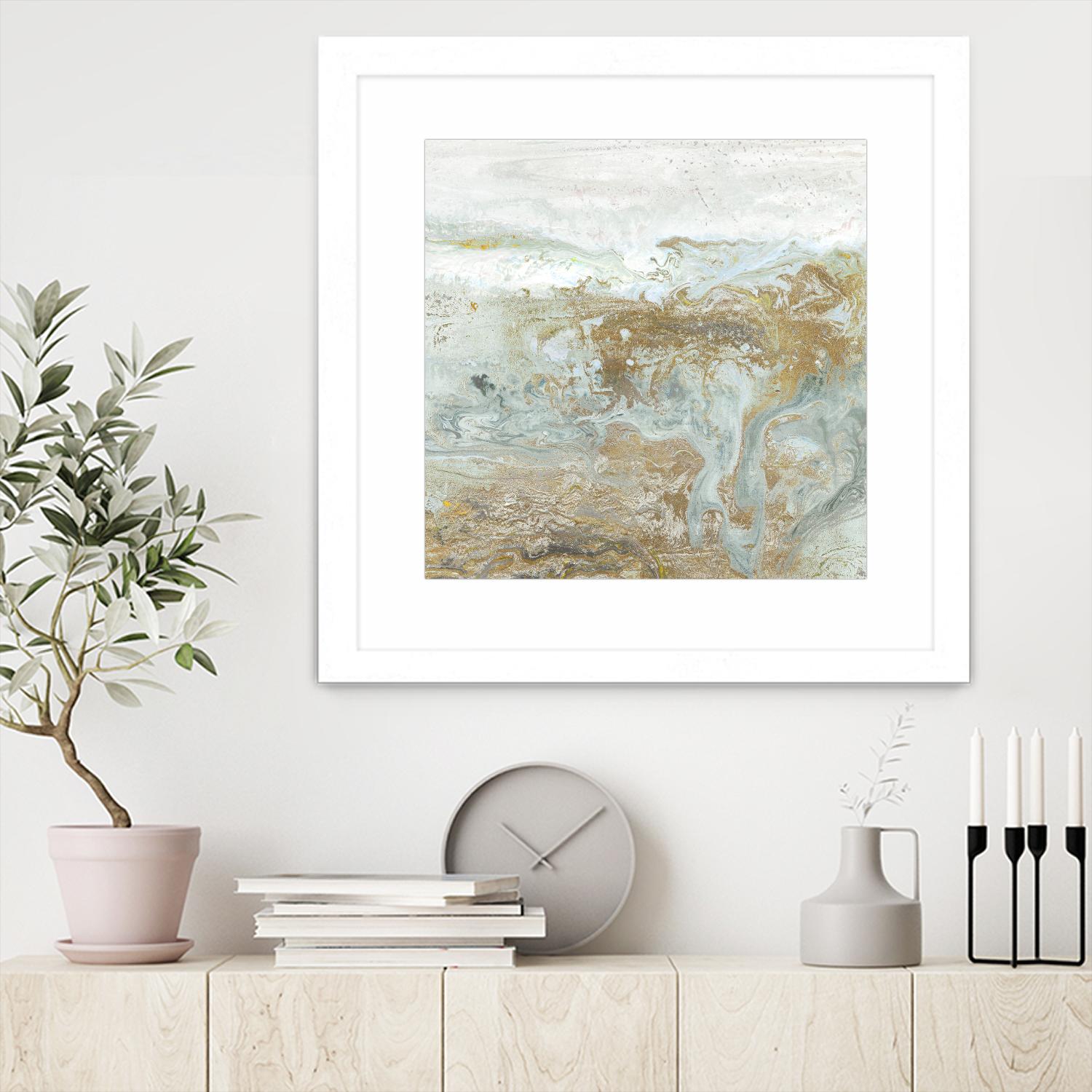 Geode III Teal Version by Wendy Kroeker on GIANT ART - blue abstract